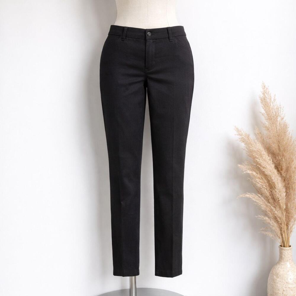 Dockers Straight Leg Pants Black 10P S Chino Work Office Minimalist Professional